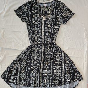 LuLaRoe Carly Dress- Small- Black and Cream
